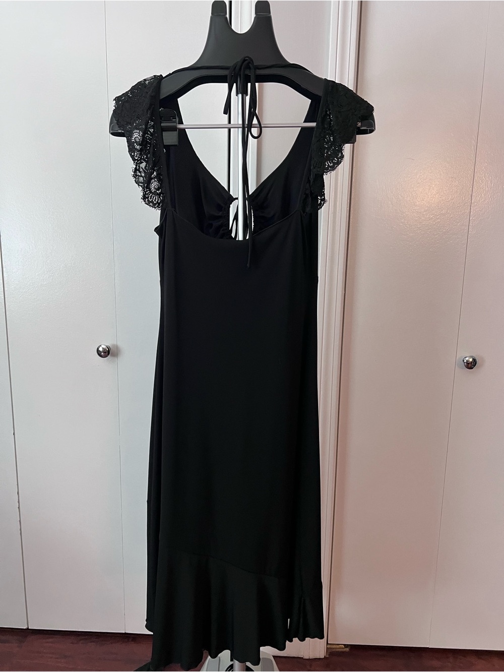 MODA International Black Lace Cap Sleeve Midi Dress - Picture 3 of 5